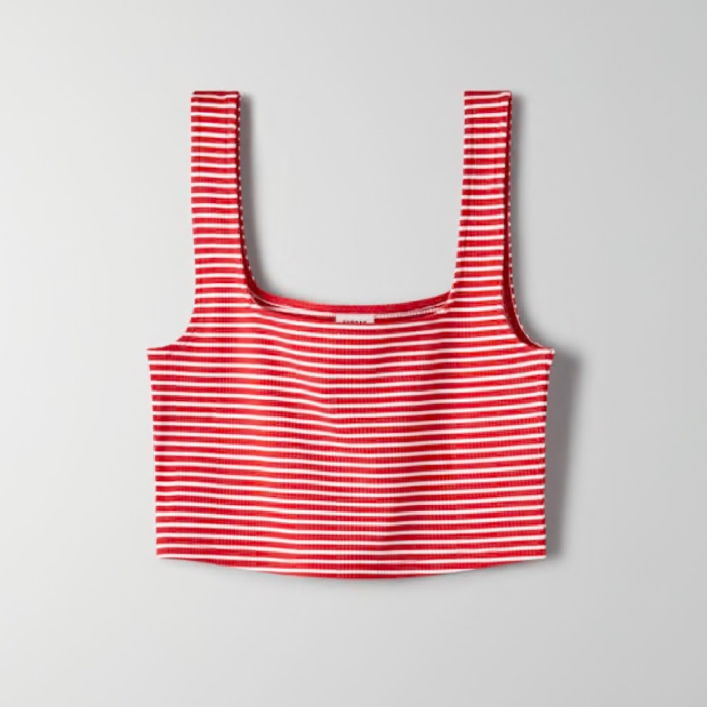 Sunday Best Red and White Striped Tank Top